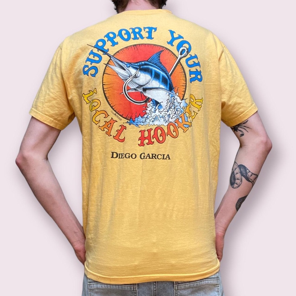 Yellow fishing t-shirt